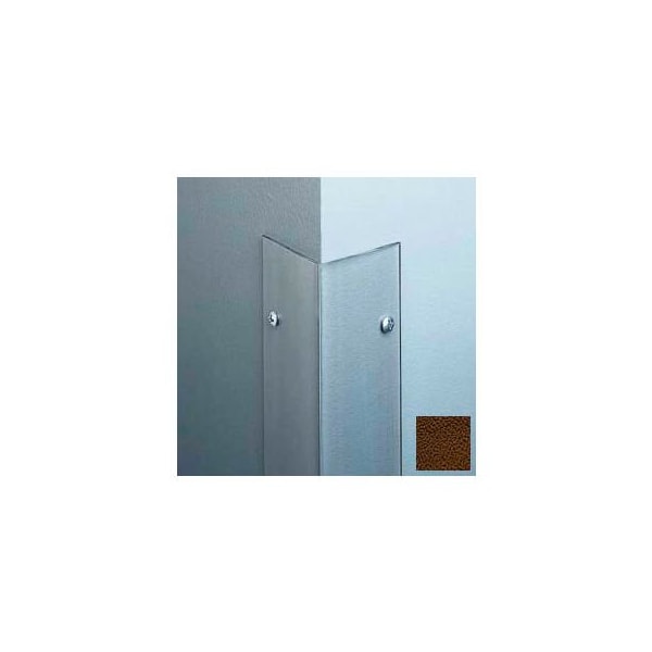 Pawling Polycarbonate Surface Mounted 135Deg Corner Guard, 2-1/2" Wing, 8'H, Brown, Taped CGT-19-8-4 - main